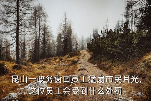  昆山一政務窗口員工猛扇市民耳光,這位員工會受到什么處罰