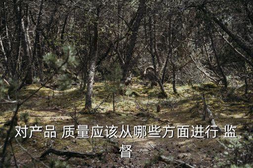 質(zhì)量監(jiān)督