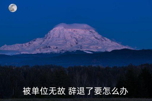 被單位無故 辭退了要怎么辦