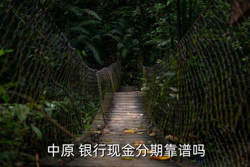  中原 銀行現(xiàn)金分期靠譜嗎