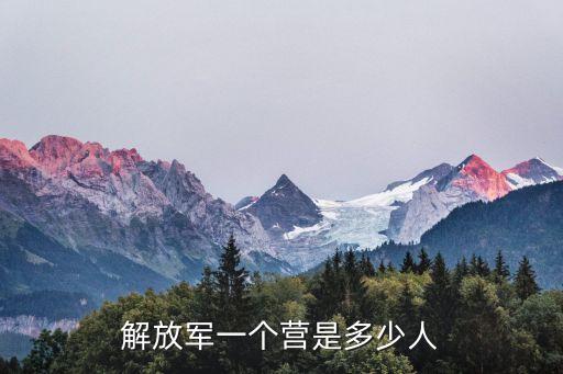 解放軍一個營是多少人