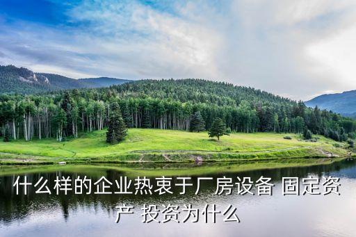 什么樣的企業(yè)熱衷于廠房設(shè)備 固定資產(chǎn) 投資為什么