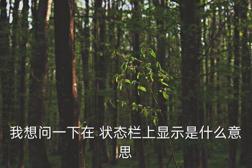 狀態(tài)欄是什么,手機(jī)狀態(tài)欄是什么