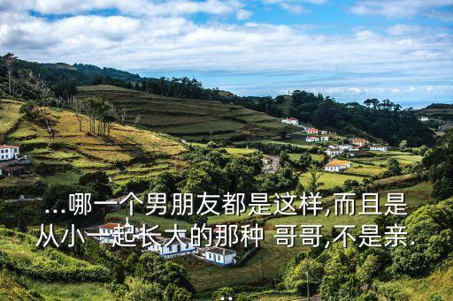 ...哪一個男朋友都是這樣,而且是從小一起長大的那種 哥哥,不是親...