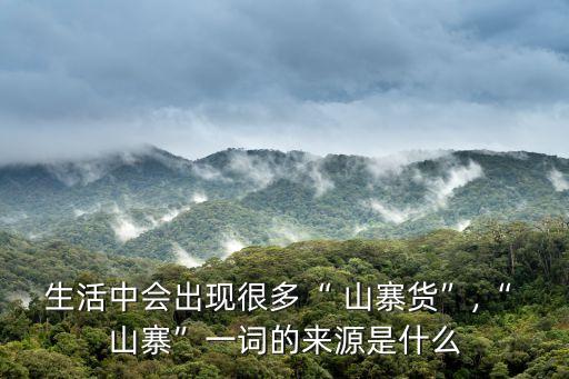 生活中會出現很多“ 山寨貨”,“ 山寨”一詞的來源是什么