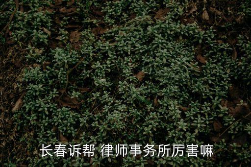  長(zhǎng)春訴幫 律師事務(wù)所厲害嘛