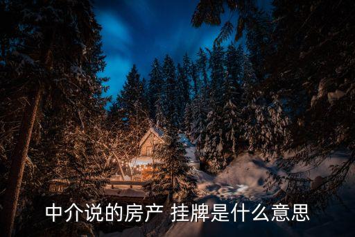 掛牌是什么意思,二手房掛牌是什么意思