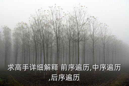 求高手詳細(xì)解釋 前序遍歷,中序遍歷,后序遍歷