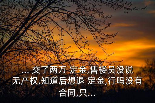買了車位交了定金能不能退