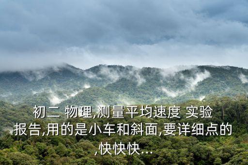 初二物理實驗報告