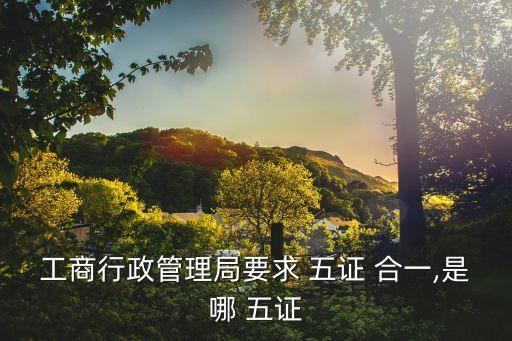 五證合一是哪五證,三證合一是哪三證