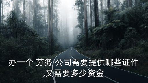 辦一個 勞務(wù) 公司需要提供哪些證件,又需要多少資金