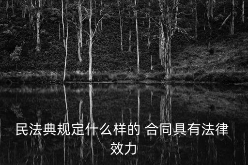 合同效力的法條,合同的效力論文2000字