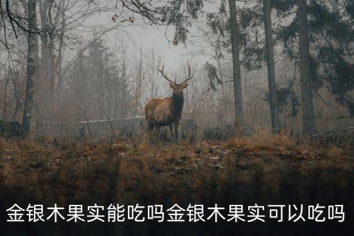 金銀木果實(shí)能吃嗎金銀木果實(shí)可以吃嗎