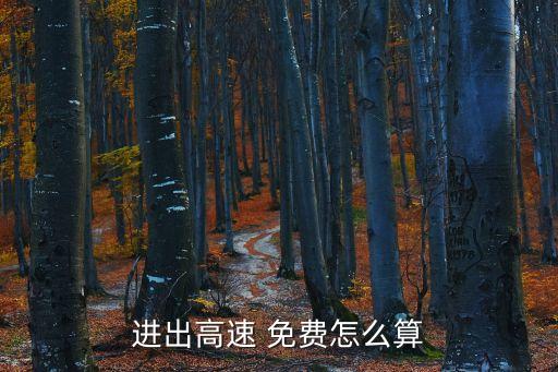 進(jìn)出高速 免費(fèi)怎么算