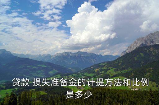  貸款 損失準(zhǔn)備金的計(jì)提方法和比例是多少