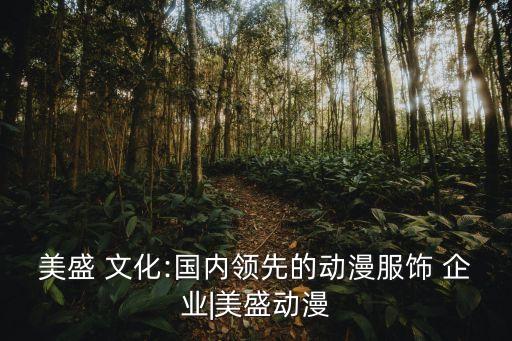 美盛 文化:國內(nèi)領(lǐng)先的動(dòng)漫服飾 企業(yè)|美盛動(dòng)漫