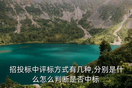 招投標(biāo)中評標(biāo)方式有幾種,分別是什么怎么判斷是否中標(biāo)