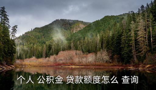 公積金貸款查詢