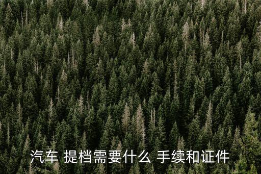 提檔需要什么手續(xù),異地買二手車怎么把車運(yùn)回來