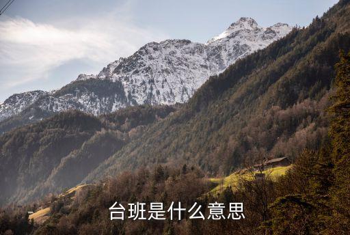  臺班是什么意思