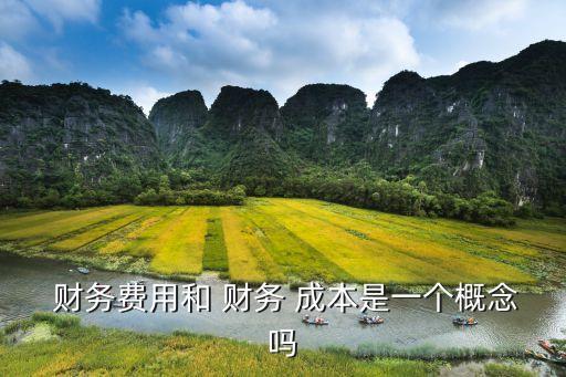  財(cái)務(wù)費(fèi)用和 財(cái)務(wù) 成本是一個(gè)概念嗎