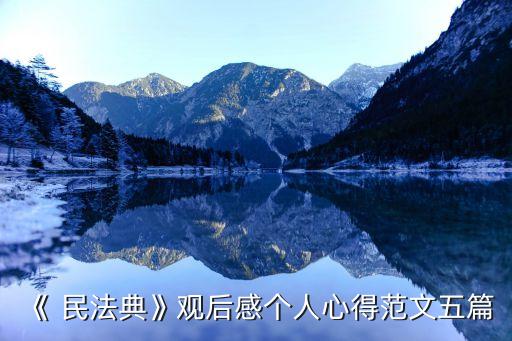 對(duì)民法典的認(rèn)識(shí),談?wù)勀銓?duì)民法典的認(rèn)識(shí)