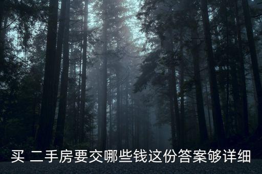 購買二手房費用