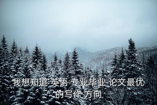 英語專業(yè)論文選題方向