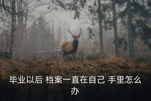 個(gè)人檔案在自己手里怎么辦,人才中心不接受個(gè)人檔案在自己手里怎么辦