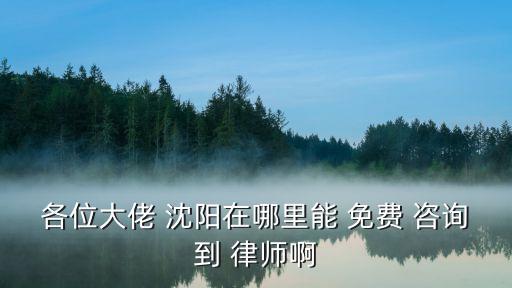 沈陽免費律師咨詢電話,沈陽律師咨詢電話24小時在線