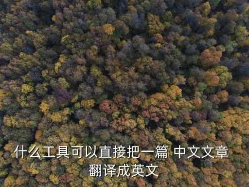 怎樣把中文翻譯成英語(yǔ)文章,哪個(gè)軟件可以閱讀英語(yǔ)文章,還有中文翻譯