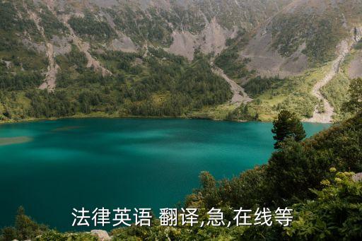 法律規(guī)范英文翻譯