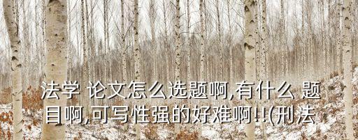 容易寫的法學(xué)論文題目,法學(xué)本科畢業(yè)論文6000字