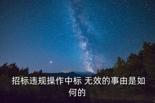 招標無效的情形,確認招標無效訴訟