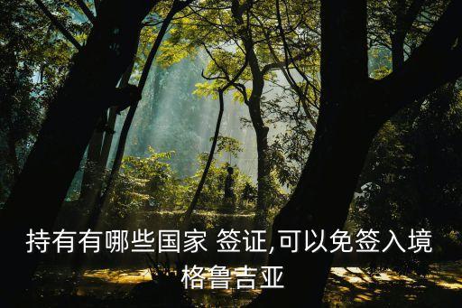 格魯吉亞簽證