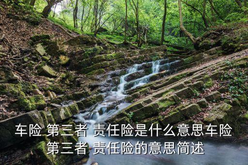 機(jī)動車第三者責(zé)任險是什么意思,車輛保險怎么買最合適