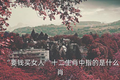 “要錢買女人”十二生肖中指的是什么肖