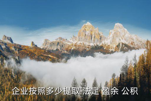 企業(yè)按照多少提取 法定 盈余 公積