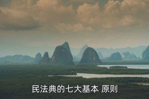 民法典的七大基本 原則