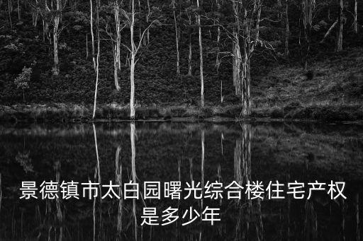  景德鎮(zhèn)市太白園曙光綜合樓住宅產(chǎn)權(quán)是多少年