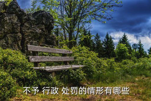 不予行政處罰