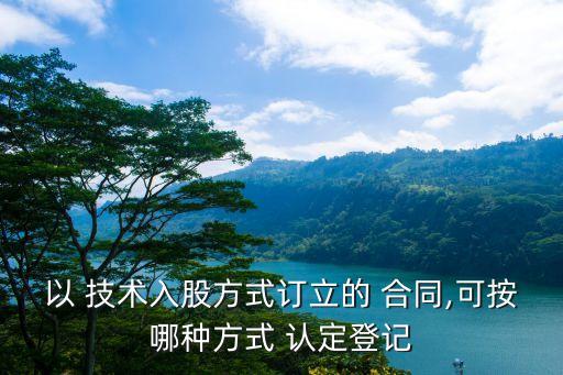 以 技術入股方式訂立的 合同,可按哪種方式 認定登記