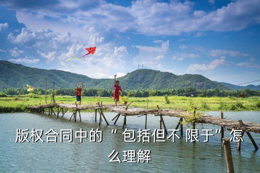 版權(quán)合同中的“ 包括但不 限于”怎么理解
