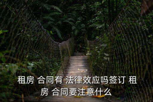  租房 合同有 法律效應(yīng)嗎簽訂 租房 合同要注意什么