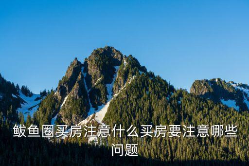  鲅魚圈買房注意什么買房要注意哪些問題