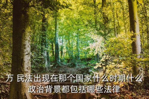 萬(wàn) 民法出現(xiàn)在那個(gè)國(guó)家什么時(shí)期什么政治背景都包括哪些法律