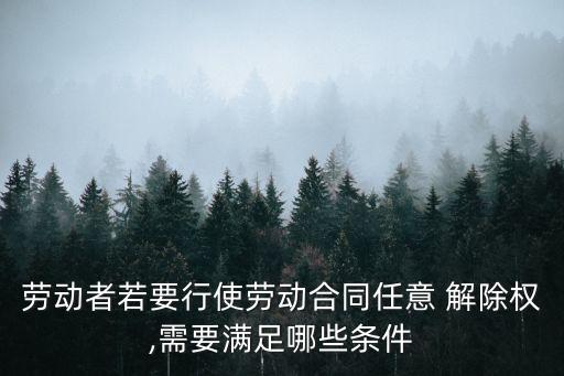 任意解除權條款怎么起草