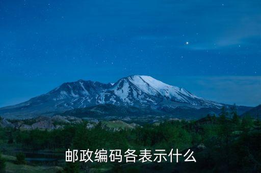 郵政編碼各表示什么