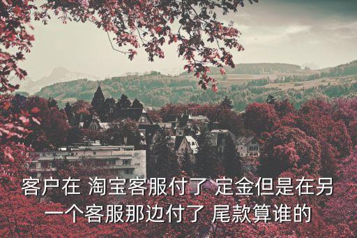 淘寶定金尾款的規(guī)則,淘寶付尾款包括定金嗎